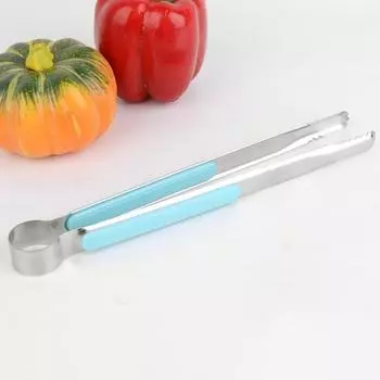 Ручной зажим для стейка, универсальные трудосберегающие металлические удобные зажимы для десертного хлеба, пищевые зажимы для выпечки синий