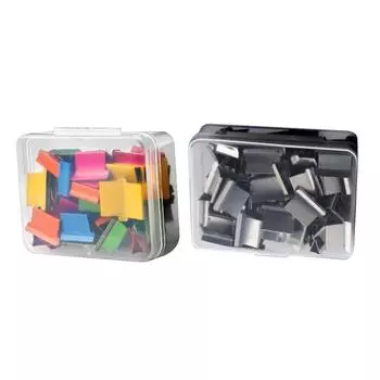 Ручной зажим-толкатель, сменные зажимы, канцелярский толкатель, диспенсер, зажимы для фиксации контрольной бумаги B 50Pcs Refill Clips