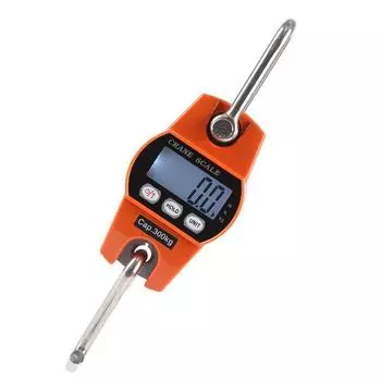 Ручной ЖК-дисплей 300 кг электронные цифровые весы для путешествий, рыбы, багажа, подвесной крючок, вес жёлтый