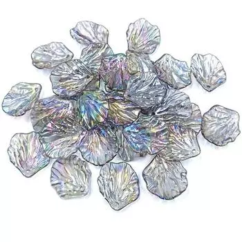 Ручные аксессуары, модные 10 шт. AB, разноцветные акриловые бусины с отверстиями в виде лепестков капустных листьев для изготовления ювелирных изделий, материал ручной работы жёлтый