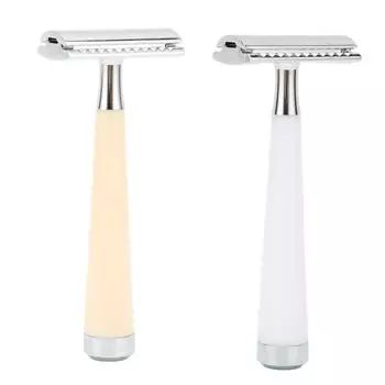 Ручные бритвы Быстрое бритье Высокая безопасность Двусторонние стабильные скользящие Простые в использовании бритвы с длинной ручкой для Beige
