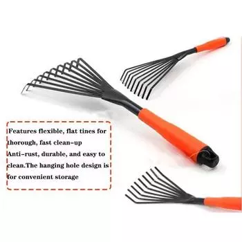 Ручные грабли многофункциональные грабли-скребки тяжелые 9 зубьев грабли инструмент с эргономичной ручкой для рыхления почвы садоводство