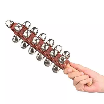 Ручные колокольчики, ручные сани, колокольчики, деревянный шейкер, колокольчики, палочка, музыкальный ударный инструмент, колокольчики для украшения дома CN