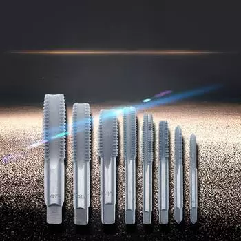 Ручные метчики из легированной стальной проволоки: Квадратная ручка, прямой паз, различные характеристики M3*0.5, two pieces per pair