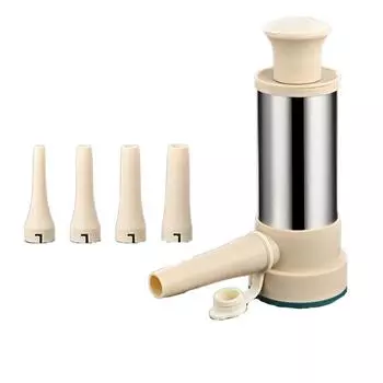 Ручные шприцы для набивки колбас из нержавеющей стали с 4 насадками, пищевой наполнитель для колбас, удобный набор для ручной набивки мяса, кухонный набор