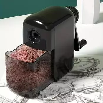 Ручные точилки для карандашей для детей, точилка для карандашей с функцией автоматической остановки и прочным лезвием, ручная быстрая точилка для № 2, ручная точилка для карандашей HB с рукояткой жёлтый