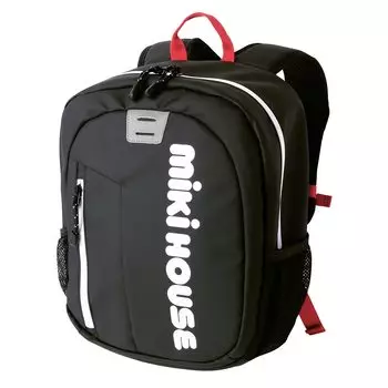 Rucksack 10L Logo Boys Girls Kids Baby Children Going to Kindergarten School Bag Bag 10 Liter Black [MIKI HOUSE] 10-8291-571