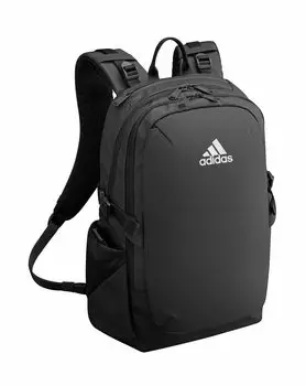 Rucksack A4 size storage 14inch PC storage 19L [Adidas] No.68041 Men s Black/Silver