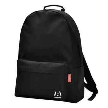 Rucksack Daypack Water Repellent Nylon Large Capacity A4 Mesh Pocket for Women Men College Students High School Students 0312 Black One Size [Snoopy]