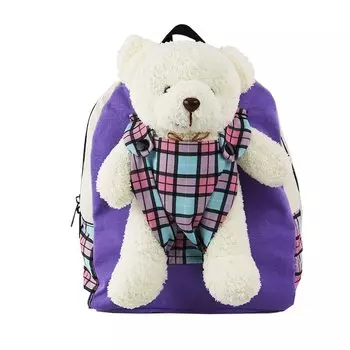 Rucksack with stuffed animal Purple [Momentum Kids] K-768 фиолетовый