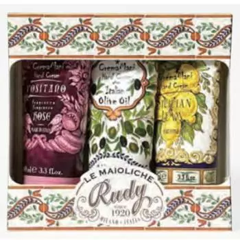 Rudy Sanwa Trading Le Maioliche Le Mallorca Hand Cream Gift Set Hand Cream Gift Set Fiore Fiore синий