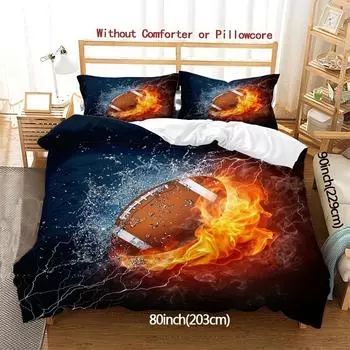 Rugby American Football Home Textiles Digital Printing Three-Piece Bedding Set EU single 135*200