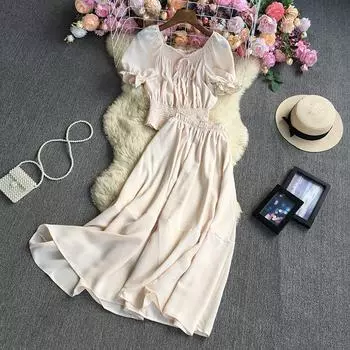 RUGOD Beach Resort Тонкий топ с квадратным вырезом и завязками на талии, эластичная эластичная юбка, комплект из двух предметов