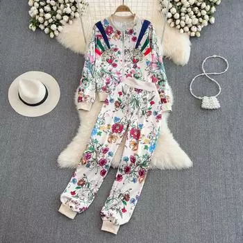 RUGOD Европейская и американская модная универсальная куртка с принтом для самостоятельного выращивания, женская двухсекционная повседневная куртка с высокой талией, весна 2022 г.