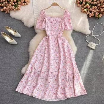 RUGOD Французская соль может быть сладкой Platycodon Grandiflorum Длинное платье First Love Super Fairy System Древний ветер и мягкий ветер.