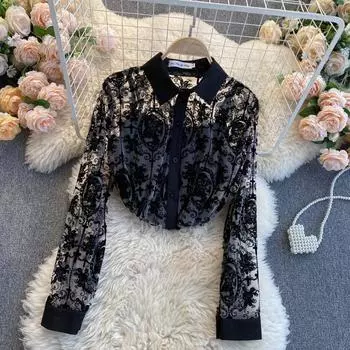 RUGOD Готическая черная женская блузка, винтажная блузка из двух предметов с длинными рукавами, женские блузы и бюстгальтеры, модная туника 2022, весна-осень