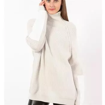 RUGOD осень-зима теплый повседневный вязаный свитер женский водолазка пуловеры свитера Pull Femme One Size темно-синий