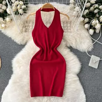 RUGOD сексуальное облегающее платье с v-образным вырезом и v-образным вырезом, лето 2022, новое темпераментное облегающее женское короткое платье с бедрами