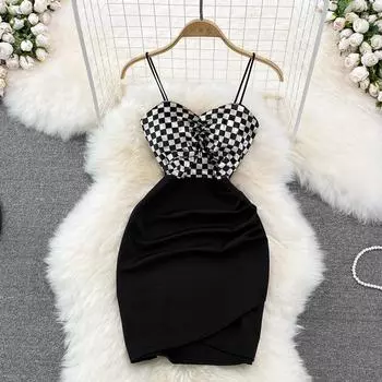 RUGOD сексуальное плиссированное платье без рукавов с v-образным вырезом и короткими рукавами для похудения, лето 2022