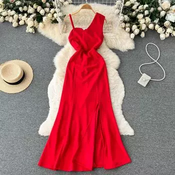 RUGOD Tea Break Bellflower First Love Французское Ретро Хепберн Темпераментное платье Дизайн Sense Нишевое длинное платье на подтяжках