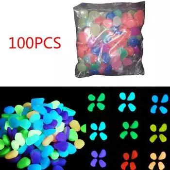 RUI RUI YU 100 шт. светящиеся в темноте камни аквариумная галька каменный сад дорожный декор