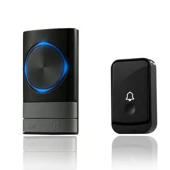 RUI RUI YU Беспроводной дверной звонок Дверной звонок Водонепроницаемая настенная вилка с громким звонком Светодиодная вспышка EU plug