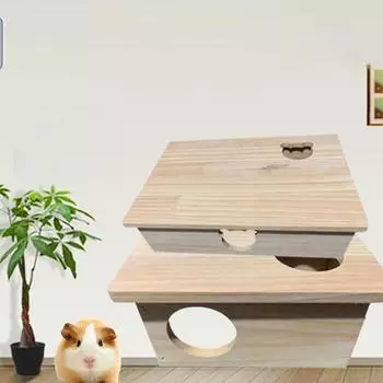 RUI RUI YU, деревянный дом с маленькими животными, лабиринт, туннели, исследование многокамерных убежищ для хомяков, игрушки для обогащения Type C