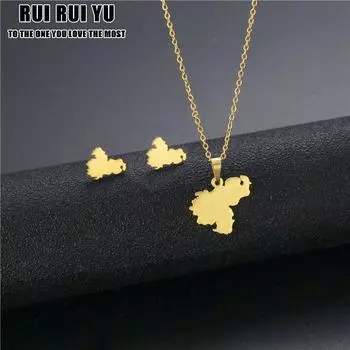 RUI RUI YU хип-хоп ожерелье с картой Африки Мама Родина ювелирные изделия с памятью из нержавеющей стали длинная цепочка ожерелье на ключицы воротники