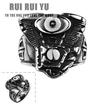 RUI RUI YU из нержавеющей стали для мужчин и мальчиков, винтажные ювелирные изделия, кольца для моделирования глаз дьявола на Рождество, подарок на день рождения 10 #