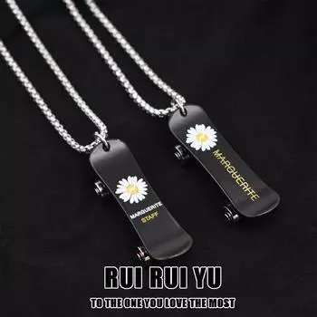 RUI RUI YU, маленькая маргаритка, свитер из сплава для скейтборда, ожерелье-цепочка PEACEMINUSONE, ожерелье в стиле хип-хоп, коллекция фанатов 1 PCS