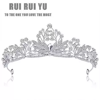 RUI RUI YU Невеста Аксессуары для волос Мода Высший класс Хрустальная корона Корона для волос на день рождения DA006-A
