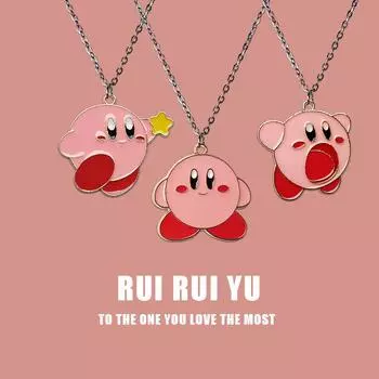 RUI RUI YU Новая Звезда Каби Каваи Мультфильм Милая Пара Ожерелье Кукла Ангел Звезда Аниме Подвеска Набор Аниме Кирби Декор Игрушка Девушка Подарок На День Рождения 1 PC