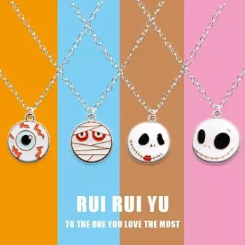 RUI RUI YU, ожерелье с подвеской в виде мумий и гримас, ожерелье для женщин и мужчин, подруга, пара, любовник, ювелирные изделия, подарок 1 PC