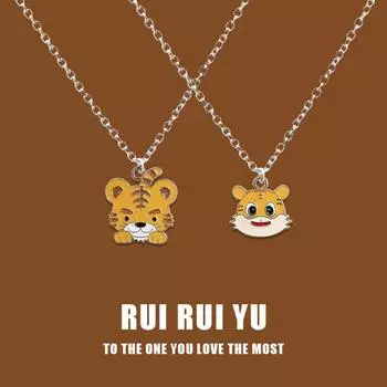 RUI RUI YU Ожерелье с тигром Guofeng Новогодний мультяшный студенческий кулон 1 PC