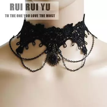 RUI RUI YU ретро винтажное кружевное ожерелье вечерние косплей праздничные костюмы аксессуары чёрный