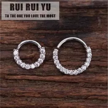 RUI RUI YU серьги-кольца для пирсинга, маленькие серьги-кольца для перегородки носа, серебряное кольцо для пирсинга в ушной кости 6mm серебряный