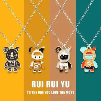 RUI RUI YU Забавное ожерелье с медведем, ожерелье с подвеской для женщин и мужчин, подруга, пара, любовник, ювелирное изделие, подарок 1 PC