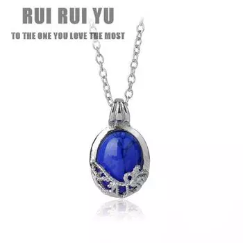 RUI RUI YU Женщины Дневники Вампира Ожерелье Натуральный Камень Сплав Ювелирные Изделия синий