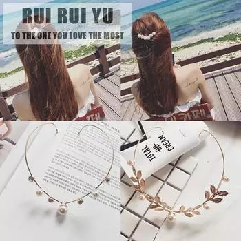 RUI RUI YU Женская повязка для волос в форме сладкого сплава с кристаллами/жемчугом/листом/любящим сердцем large crystal