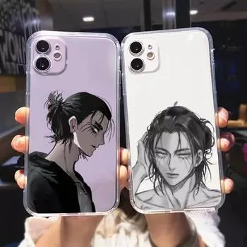 RUICHI Атака Титанов Чехол для телефона с аниме для iPhone 11 12 Mini 13 Pro XS Max X 8 7 6s Plus 5 SE XR Прозрачный чехол iPhone11