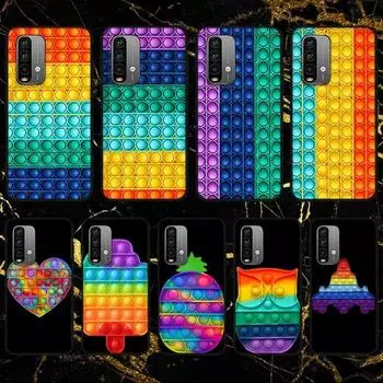 RUICHI Pop Fidget Reliver игрушечные лошадки Радужный чехол для телефона для Xiaomi9 10 11PRO LITE Redmi Note7 8 9 10A PRO K40 Poco3 Shell RedmiNote8pro