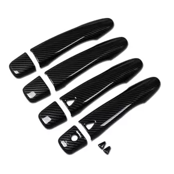 RUIQ Nissan KICKS P15 Внешняя крышка наружной дверной ручки Ручка полного типа Nissan KICKS Эксклюзивный дизайн (Отверстие для кнопки ввода смарт-ключа, углеродное волокно