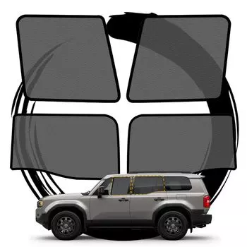 ruiya 2024 Новый Toyota Land Cruiser 250 Sunshade Mesh Curtain Эксклюзивный для Land Cruiser 250 Mesh Shade Автомобильный солнцезащитный козырек на окно Автомобильный солнцезащитный козырек на боковое стекло