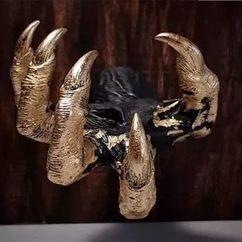 Рука демона, настенная статуэтка из смолы, винтажная эстетическая скульптура, рука ведьмы, настенная подвеска из смолы, украшение