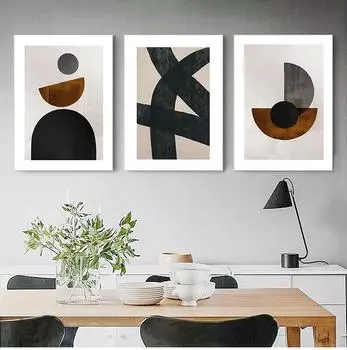 Рука с рукой Абстрактная картина на холсте Плакат на скандинавскую тему и принт Ретро Настенное художественное украшение Картина Современная гостиная Домашний декор без рамки 21*30cm