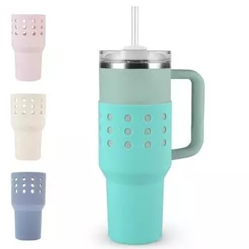 Рукав для бутылки с водой, устойчивый к царапинам, термостойкий защитный разливщик для воды, нескользящий силиконовый чехол для ботинка, аксессуары для стаканов зелёный