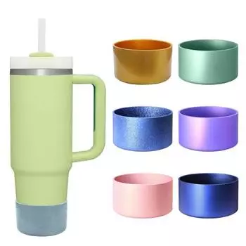 Рукав для чашки, устойчивый к царапинам, силиконовый стакан, противоскользящий защитный чехол для чашки для домашнего офиса, школы фиолетовый