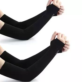 Рукав для защиты от солнца, теплый, камуфляжный, однотонный, полупальцевый, для гольфа, велоспорта, длинные перчатки для бега, рукав для бега