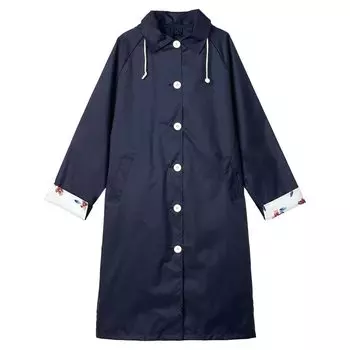 Рукав плаща Рабочий темно-синий стиль верхней одежды, которую можно носить где угодно Водный Пастельный По пути на работу или в школу [Всемирная вечеринка] [Пальто реглан] Женский