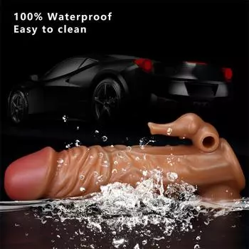 Рукав с шипами. Мужской рукав для пениса. Удлиненный и увеличенный полый и толстый колпачок для головки. Силиконовый долговечный чехол для пениса.